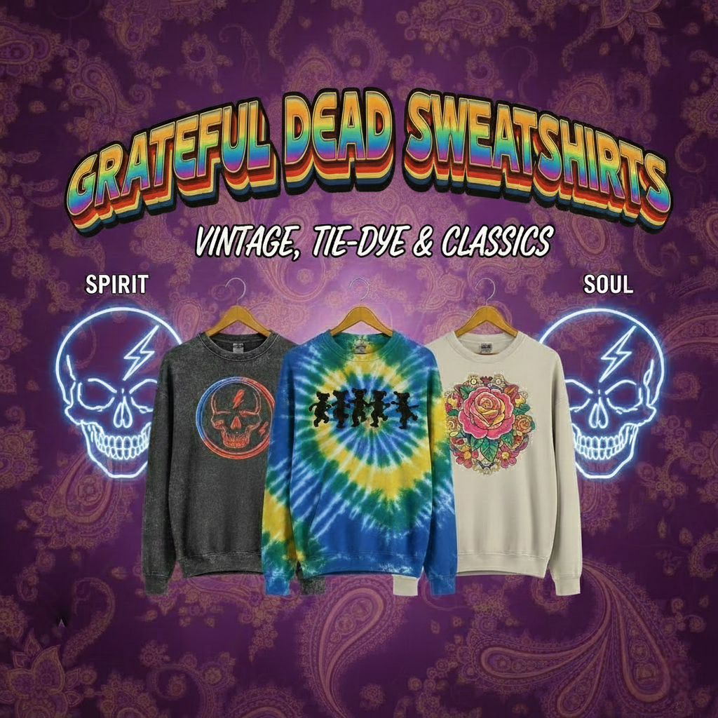 Grateful Dead Sweatshirts & Crewnecks Collection – Vintage Wash, Tie-Dye, Dancing Bears