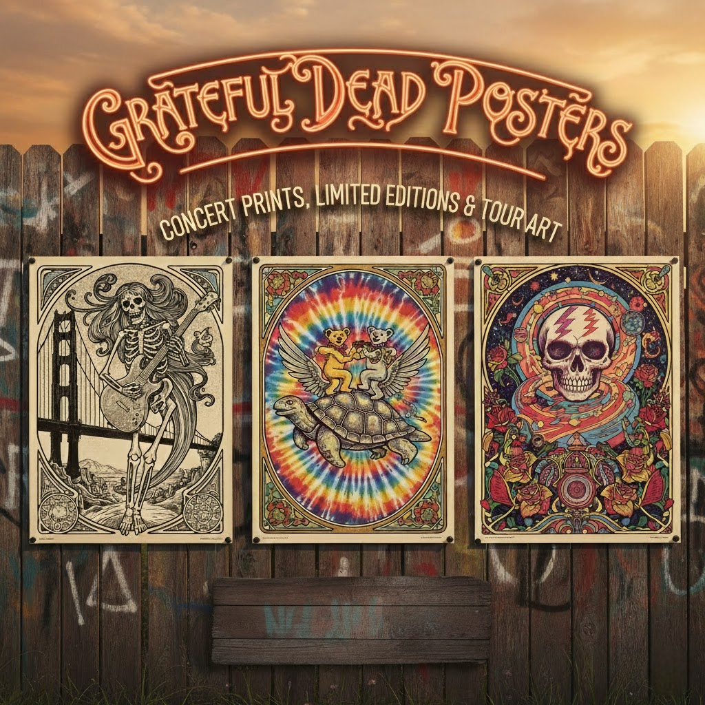 Grateful Dead Posters & Concert Prints Collection – Steal Your Face, Dancing Bears, Limited Editions